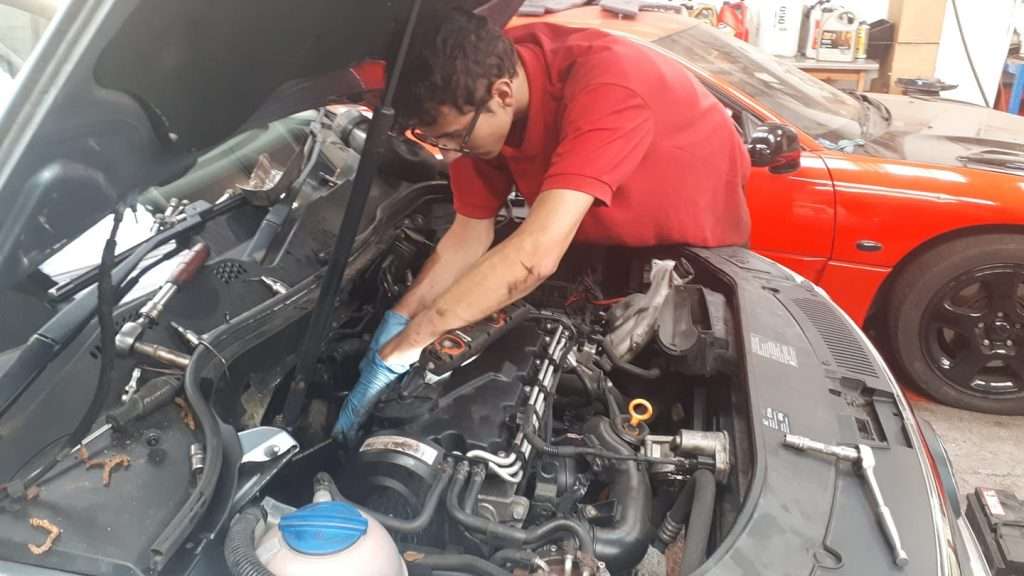 New motor engineering apprentice on the VFR Motors team